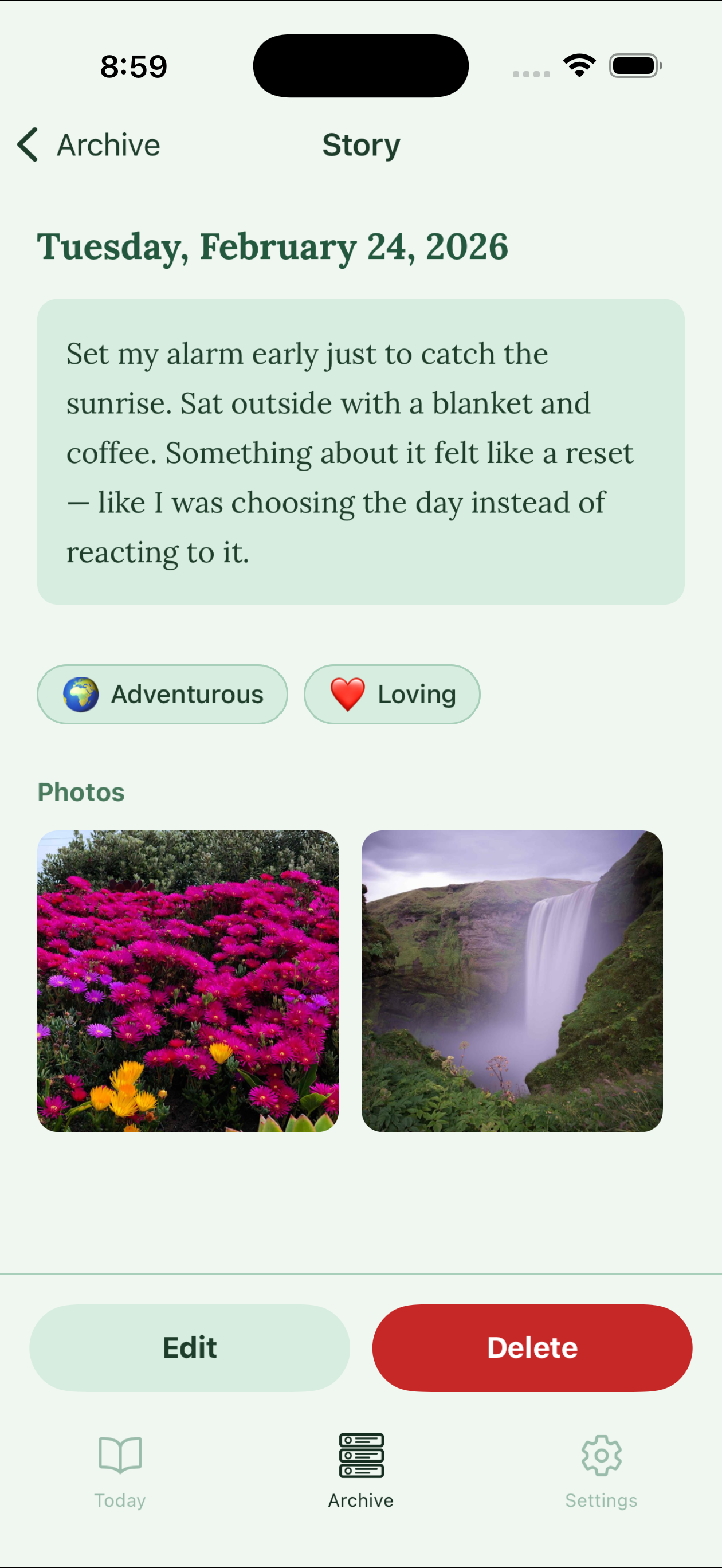 Story view — Relive the moment
